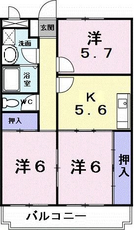 マリッチ溝渕Ⅰの間取り