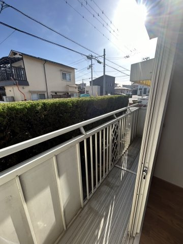 太田田園ハイツ　D棟のバルコニー