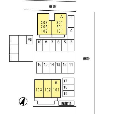 ソフィア　Ｂ棟の区画図