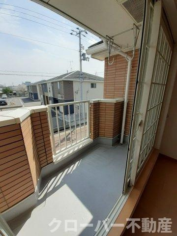 ハピネス村山　Ａのバルコニー