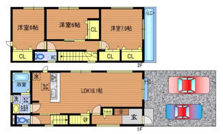 【間取り】 | 上連雀1丁目戸建Ⅱ