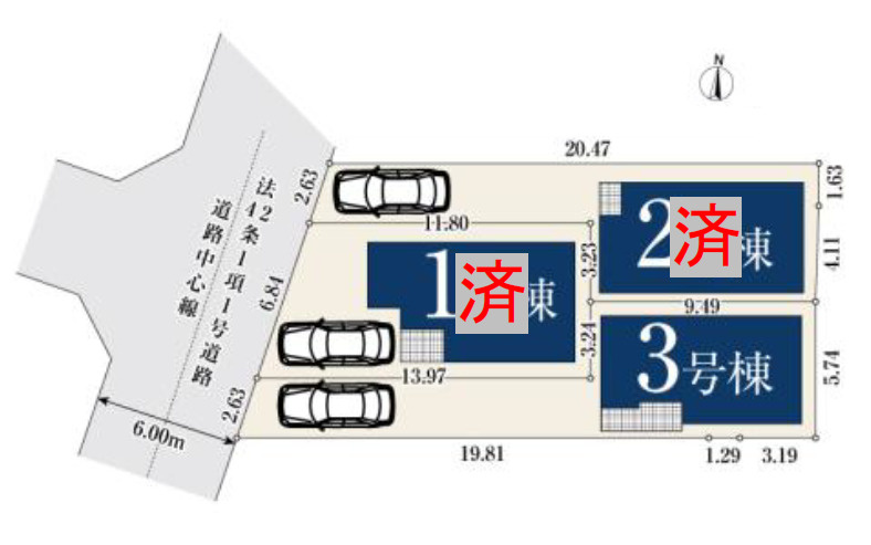 練馬区石神井台5丁目　生活快適エリア　最終1棟の区画図|早くも最終1棟となりました♪