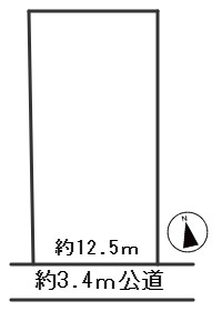 ６６７８８　岐阜市長良小松町1丁目土地の区画図