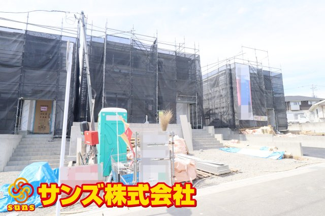 郡山市菜根３丁目　　　５号棟　　　桜小学校、郡山第３中学区の外観|南西側から見た外観