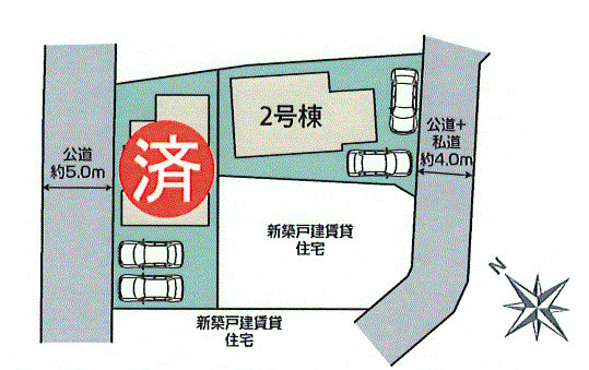 あきる野市平沢　新築戸建全2棟の区画図