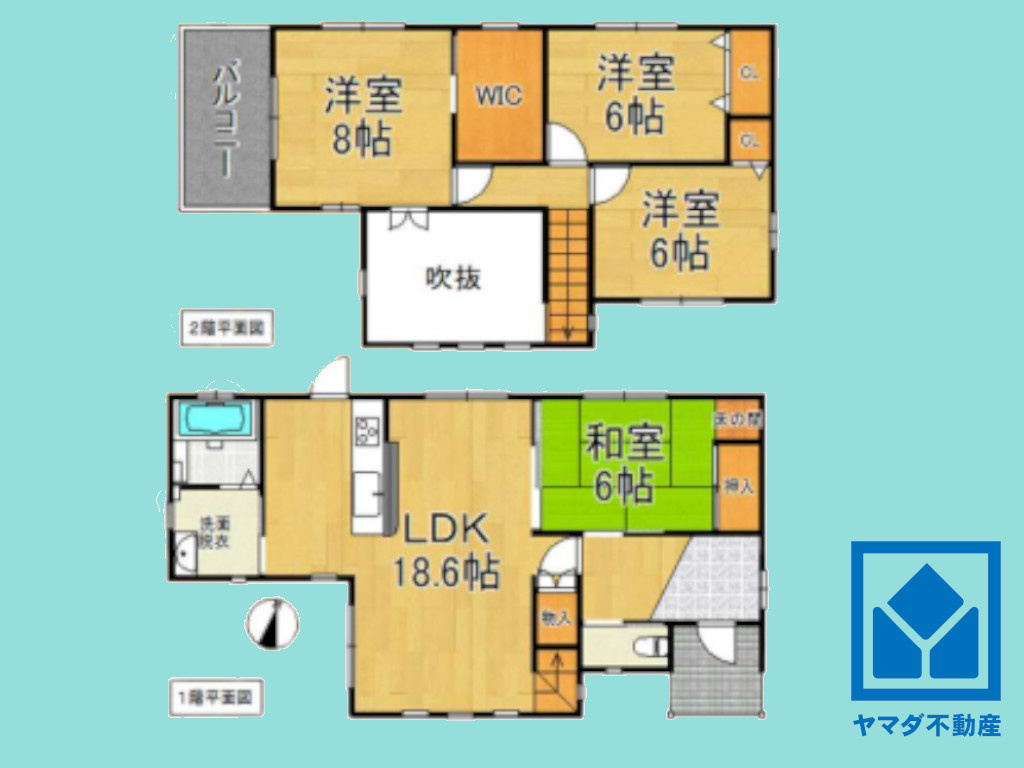 大津市大萱４丁目の間取り