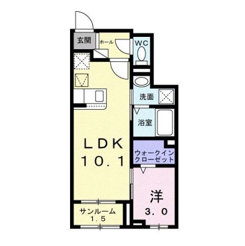 カーサ　グラシオッソ　祇園　Ｂの間取り