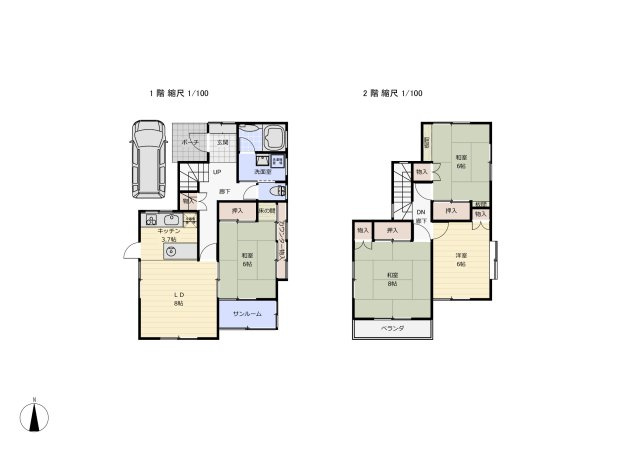 厚木市飯山南１丁目戸建の間取り|図面が現況と異なる場合は現況を優先します