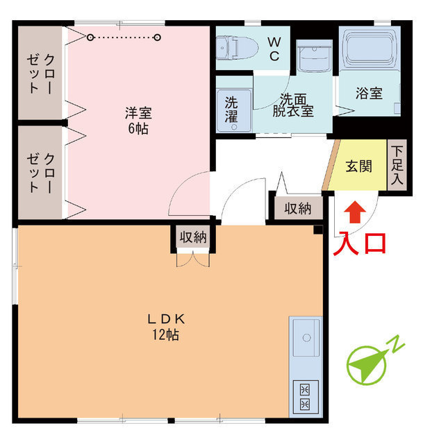 MaisonさくらⅡ  F棟の間取り