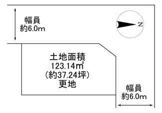 【土地図】 | 川西市清和台東2丁目4の14　建築条件無土地