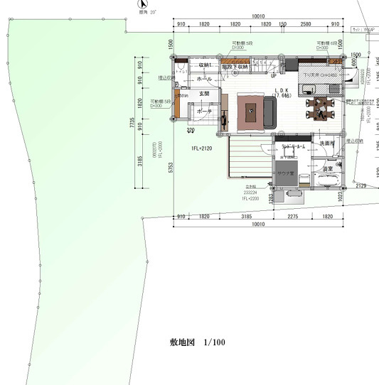 「サウナ付き分譲住宅」南国市大そね甲2号地　新築一戸建ての区画図|2号地