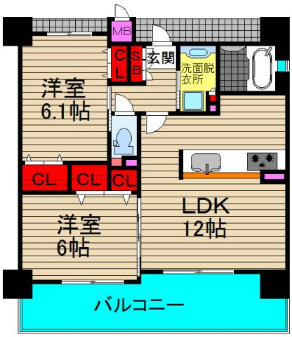 エステムコート南堀江Ⅱレアリスの間取り