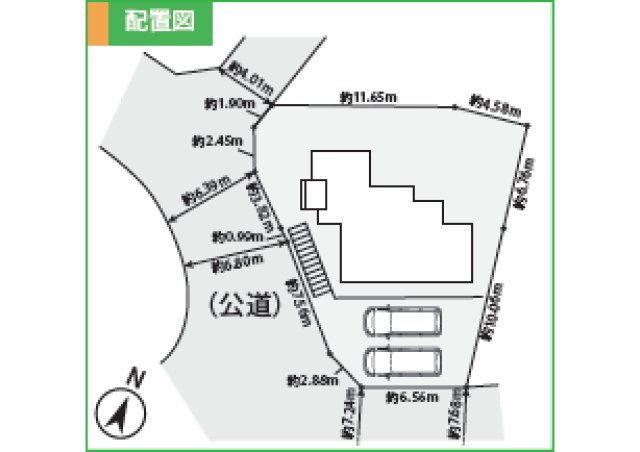 八王子市　絹ケ丘　新築一戸建ての区画図|～南西角地につき陽当たり・風通し良好～