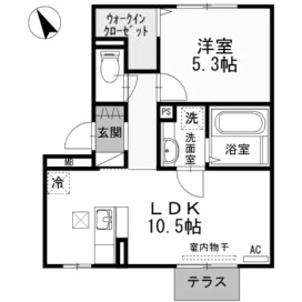 エスポワール祇園Ｂの間取り