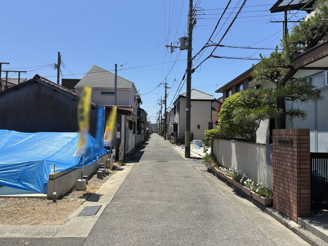 明石市鳥羽新築戸建の前面道路含む現地写真|2026年05月17日撮影