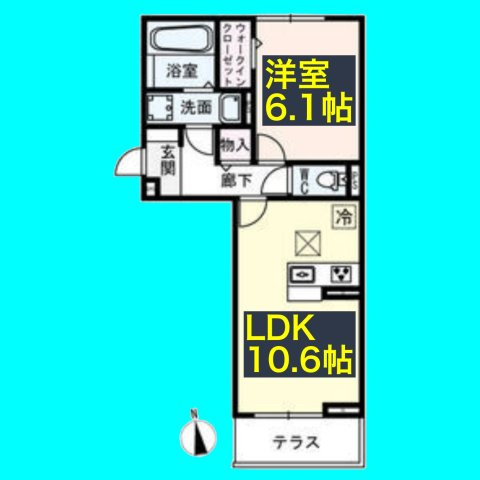 D-room名駅 B棟の間取り