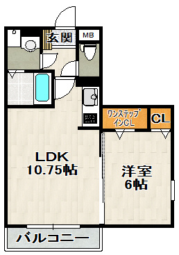ベルビー宝塚の間取り