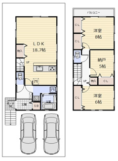 【間取り】 | 京都市伏見区深草願成町　1号棟　新築戸建