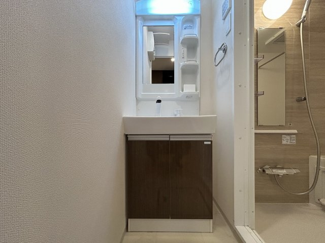 コーラルの独立洗面台|独立洗面台、小物を置くことができて便利です