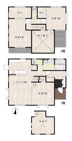 母ヶ浦町戸建【マザーズヒル美ずきヶ丘】の間取り