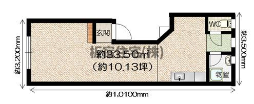 【間取り】 | 飛松町１丁目２階 店舗事務所