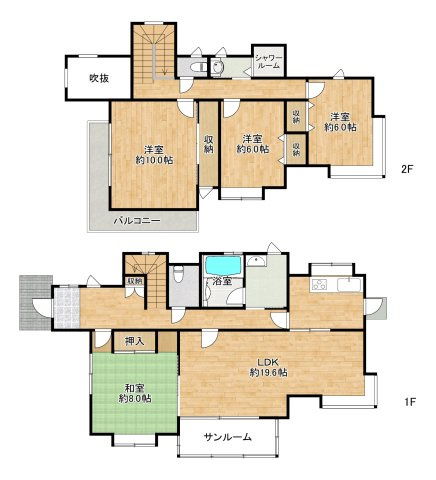 名取市ゆりが丘3丁目　中古戸建の間取り
