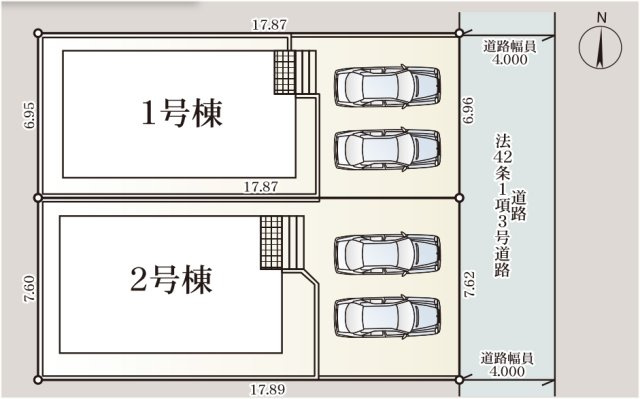 佐賀市北川副町光法第3 2号棟の区画図