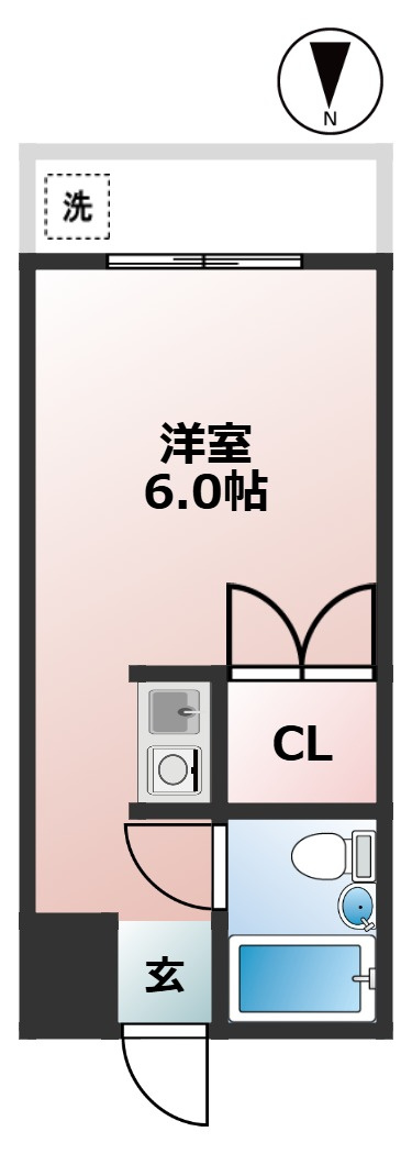 ハイツニュータカバ　ネット無料　最上階　学生おすすめの間取り