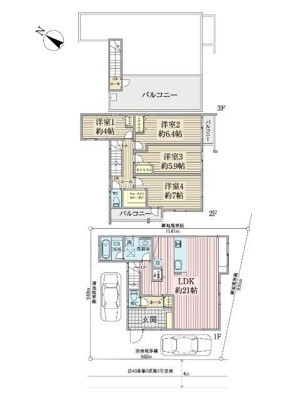  | １階ＬＤＫ・２階４部屋洋室の… 