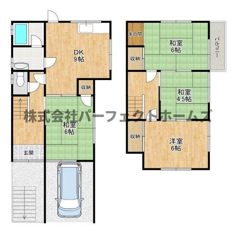 津田元町3丁目戸建　賃貸の間取り