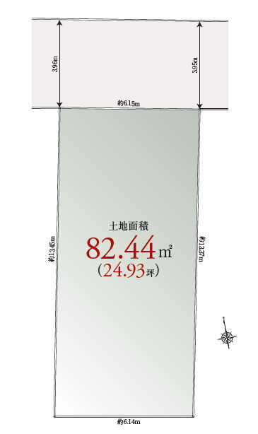 中野区上鷺宮5丁目　建築条件なし　低層エリアの限定1区画の土地図