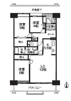 【間取り】 | プラザ学園前9号棟