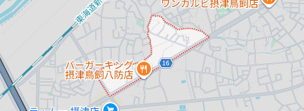 ブランキューブ南摂津の地図