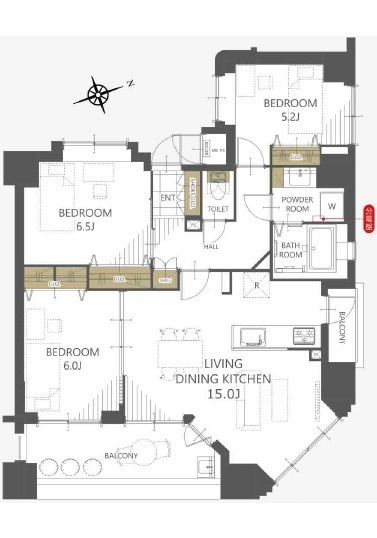 ライオンズマンション舟入本町の間取り