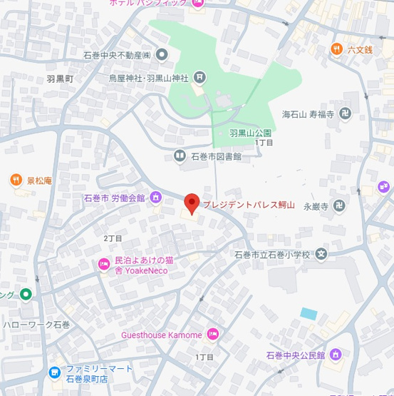 【地図】 | 石巻市泉町２丁目5-30　プレジデントパレス鰐山