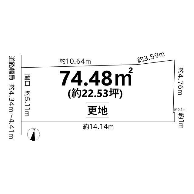 紫野下築山町 土地の土地図