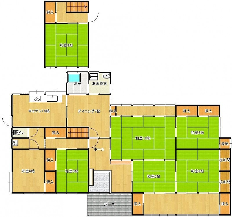 自然豊かな上柚木町一戸建の間取り