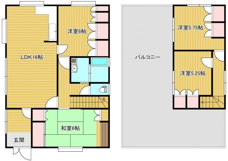花園町一戸建の間取り