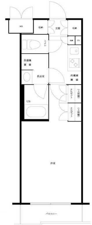 ルーブル三軒茶屋伍番館　分譲賃貸　築浅　駅近の間取り
