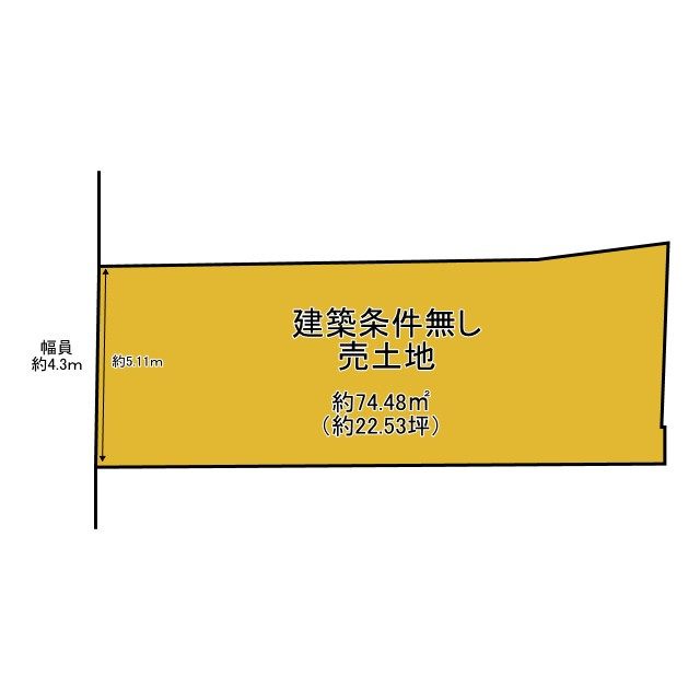 京都市北区紫野下築山町　建築条件無し売土地の土地図