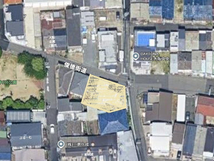 生野区中川　売土地の区画図
