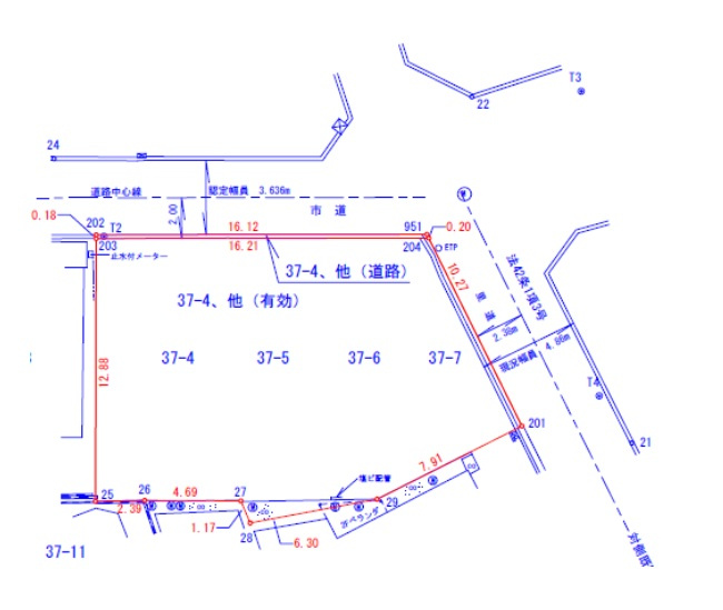 生野区中川　売土地の土地図