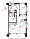 【間取り】 | 専有面積68.04平米の3LDK