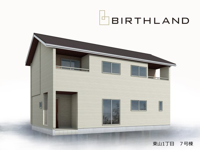 新築戸建・新築建売　郡山市東山1丁目1期　守山小・守山中の外観パース|完成予想図