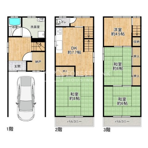 玉串元町2　戸建の間取り