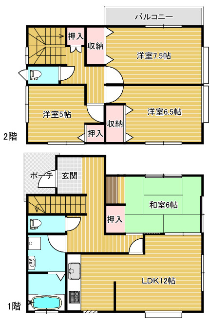 東浜町一戸建の間取り