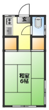 竹内荘の間取り|コンビニ・コインランドリー至近！