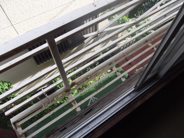 竹内荘のバルコニー