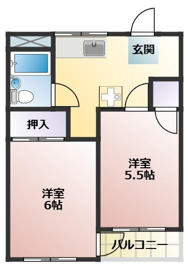 【間取り】 | ハイコーポ谷野