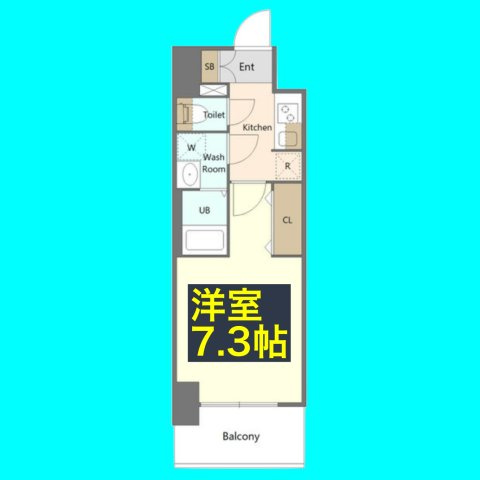 S-RESIDENCE亀島駅前ascent(アセント)の間取り